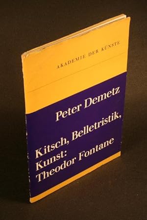 Seller image for Kitsch, Belletristik, Kunst: Theodor Fontane. for sale by Steven Wolfe Books