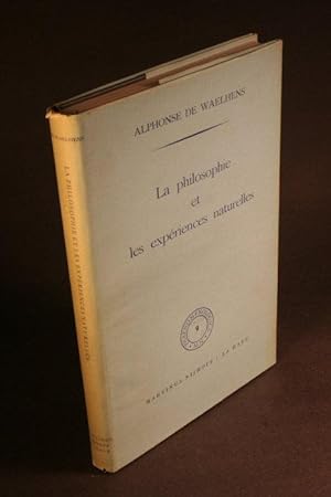 Seller image for La philosophie et les experiences naturelles. for sale by Steven Wolfe Books