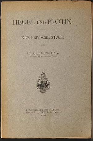Bild des Verkufers fr Hegel und Plotin: eine kritische Studie. zum Verkauf von Steven Wolfe Books