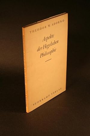 Bild des Verkufers fr Aspekte der Hegelschen Philosophie. zum Verkauf von Steven Wolfe Books