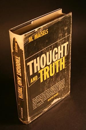 Bild des Verkufers fr Thought and truth, a critique of philosophy: its source and meaning. Translated by Abraham Regelson zum Verkauf von Steven Wolfe Books