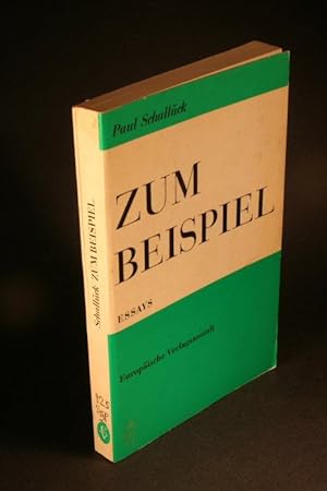 Imagen del vendedor de Zum Beispiel. Essays. a la venta por Steven Wolfe Books