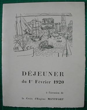 Dejeuner du 1er Fevrier 1920. A l'occasion de La Croix d'Eugene Montfort.