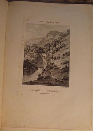 VUES DE LA SUISSE. CHUTE INFERIEURE DU REICHEINBACH. CANTON DE BERNE. CT BOURGEOIS. 1822. LITH. D...