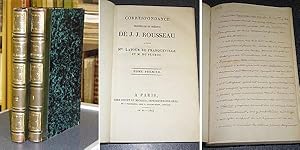 Correspondance originale et inédite de J.-J. Rousseau avec Mme Latour de Franqueville et M. Du Pe...