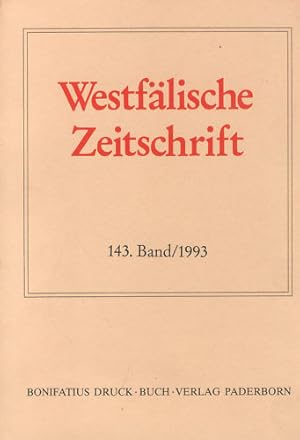 Bild des Verkufers fr Westflische Zeitschrift. 143. Band / 1993. zum Verkauf von Paderbuch e.Kfm. Inh. Ralf R. Eichmann