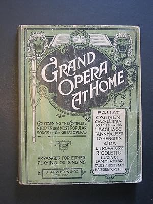 Imagen del vendedor de GRAND OPERA AT HOME Arranged for either playing or singing a la venta por The Book Scot