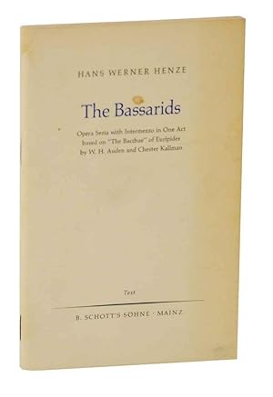 Seller image for The Bassarids for sale by Jeff Hirsch Books, ABAA