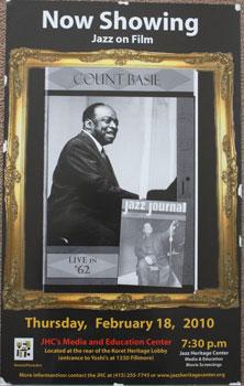 Unique poster for the film Count Basie Jazz Journal Live in '62. Feb. 18, 2010.