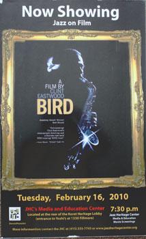 Unique poster for the film Bird. Feb. 16, 2010.