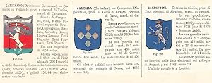 Comuni di Carignano, di Carinola e di Carlentini