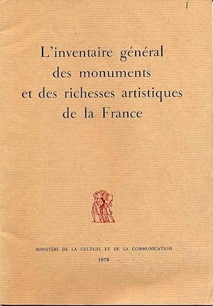 L'inventaire général des monuments et des richesses artistiques de la France