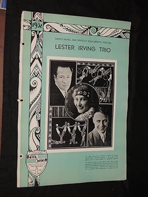 Image du vendeur pour Lester Irving Trio: Painty, Novel and Difficult Equilibristic Feature Acrobats (Poster) mis en vente par Princeton Antiques Bookshop
