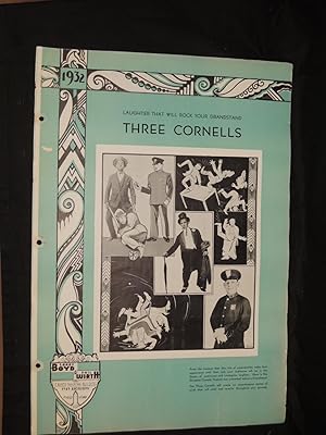 Imagen del vendedor de Three Cornells: Laughter that will Rock your Grandstand CLOWNS Acrobats (Poster) a la venta por Princeton Antiques Bookshop