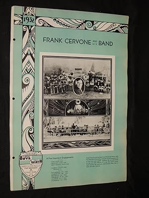 Imagen del vendedor de Frank Cervone and his Band TUBA, SAXAPHONE, FRENCH HORN, BARITONE, TRUMPET, BASSOON, OBOE (Poster) a la venta por Princeton Antiques Bookshop