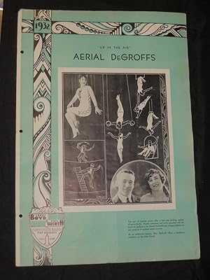 Imagen del vendedor de Aerial De Groffs: "Up in the Air" Acrobats (Poster) a la venta por Princeton Antiques Bookshop