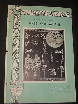 Imagen del vendedor de Three Columbians: A Dainty and Daring Novelty Acrobats (Poster) a la venta por Princeton Antiques Bookshop