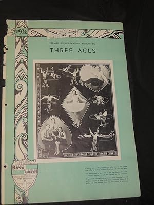 Imagen del vendedor de Three Aces: Premier Roller - Skating Whirlwinds ROLLER SKATE Acrobats (Poster) a la venta por Princeton Antiques Bookshop