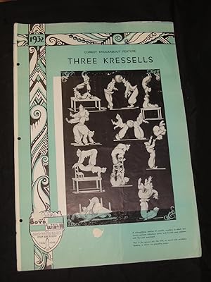 Image du vendeur pour Three Kressells: Comedy Knockabout Feature ACROBATS (Poster) mis en vente par Princeton Antiques Bookshop