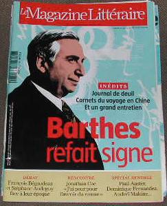 Image du vendeur pour Magazine littraire-N 482. Barthes refait signe. mis en vente par alphabets