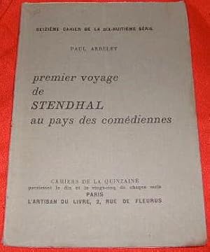 Seller image for Premier voyage de Stendhal au pays des comdiennes. for sale by alphabets