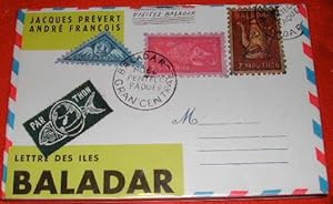 Imagen del vendedor de Lettres des les Baladar. a la venta por alphabets