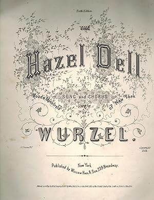 Hazel Dell Song & Chorus as Sung By Wood's Minstrels of New York - Vintage Piano Sheet Music
