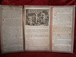 Bild des Verkufers fr TRIPTYQUE RELIGIEUX 33 X 50 cm orn d'une gravure . Vers 1770 . zum Verkauf von LA FRANCE GALANTE