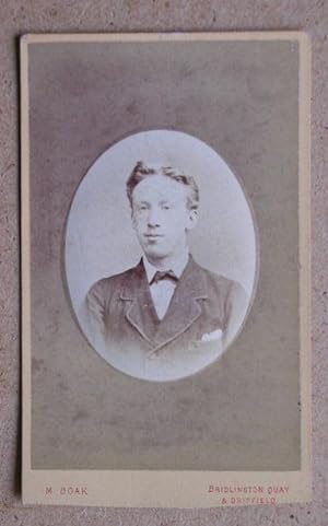 Seller image for Carte De Visite Photograph: Portrait of a Young Man. for sale by N. G. Lawrie Books
