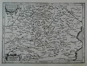 Castilia vetus et nova. Kupferstich-Karte aus Mercator "Atlas Minor". Amsterdam, Hondius 1607, 13...