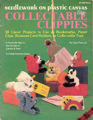 Vintage lot of 3 Plastic Canvas Yarn Craft Magazines plus 2 bonus cards 2000