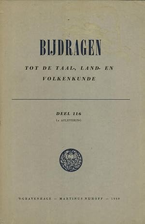 Bild des Verkufers fr Bijdragen Tot De Taal-, Land- En Volkenkunde, Deel 116, 1e Aflevering zum Verkauf von Masalai Press
