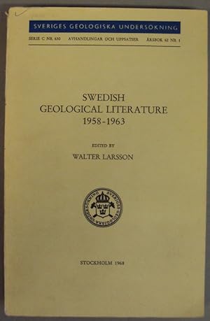 Seller image for Swedish geological literature 1958-1963. for sale by Der Buchfreund