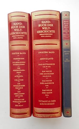 Imagen del vendedor de Handbuch der Weltgeschichte. 2 Bnde + Registerband. Mit zahlr. Abb., Farbtafeln u. Stammbumen a la venta por Der Buchfreund