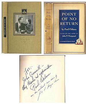 Point of No Return (SIGNED & INSCRIBED by Paul Osborn & John Marquand)