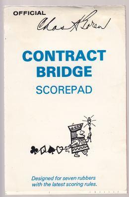 Official Chas. Goren Contract Bridge Scorepad