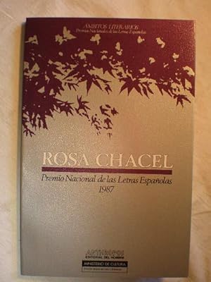 Imagen del vendedor de Rosa Chacel. Premio Nacional de las Letras Espaolas 1987 a la venta por Librera Antonio Azorn