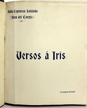 Imagen del vendedor de VERSOS  IRIS. a la venta por Libreria Anticuaria Farr