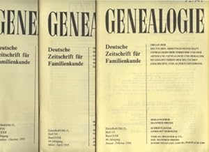 Bild des Verkufers fr Genealogie. Deutsche Zeitschrift fr die Familienkunde. Heft 1/2, 3/4, 9/10, Band XXII 44. Jahrgang, Januar-Februar, Mrz-April, September-Oktober 1995. zum Verkauf von Leonardu