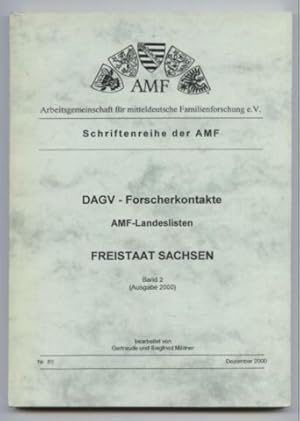 DAGV -Forscherkontakte. AMF-Landeslisten Freistaat Sachsen Band 2.