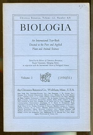Image du vendeur pour Biologia: An International Year-book Devoted to the Pure and Applied Plant and Animal Sciences mis en vente par Dearly Departed Books