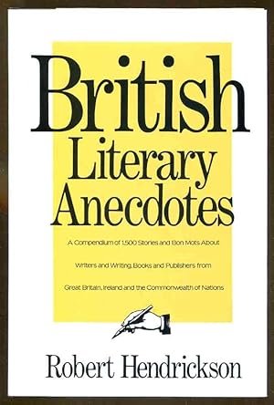 Seller image for British Literary Anecdotes for sale by Dearly Departed Books
