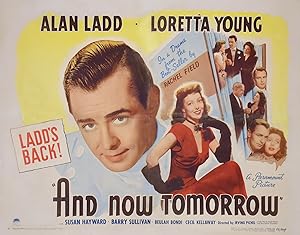 Seller image for And Now Tomorrow (Original half sheet poster for the 1944 film) for sale by Royal Books, Inc., ABAA