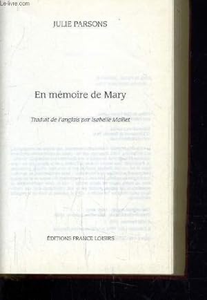 Seller image for EN MEMOIRE DE MARY. for sale by Le-Livre