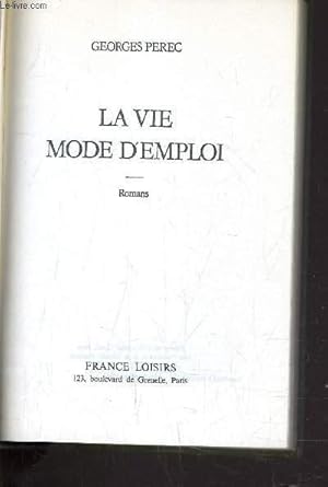 Image du vendeur pour LA VIE MODE D'EMPLOI. mis en vente par Le-Livre