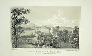 Bild des Verkufers fr Original Antique Lithograph Illustrating Castle Toward, Co Argyll, The Seat of Alexander S. Finlay Esq, From Visitation of Seats By J. B. Burke, Published in 1852 - 1855. zum Verkauf von Rostron & Edwards