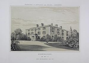 Fine Original Lithograph Print from the Mansions of England and Wales By Edward Twycross of Hurds...