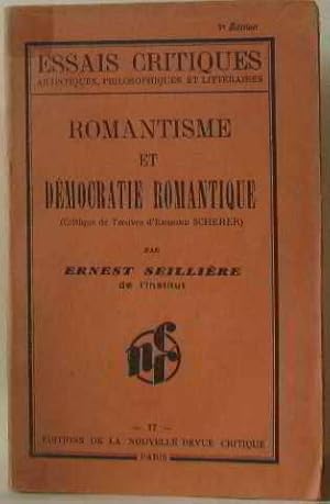 Bild des Verkufers fr Romantisme et dmocratie romantique zum Verkauf von crealivres