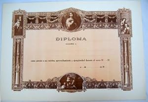 DIPLOMA ESCOLAR. Sin rellenar.