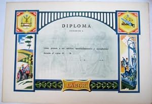 DIPLOMA ESCOLAR. Sin rellenar.